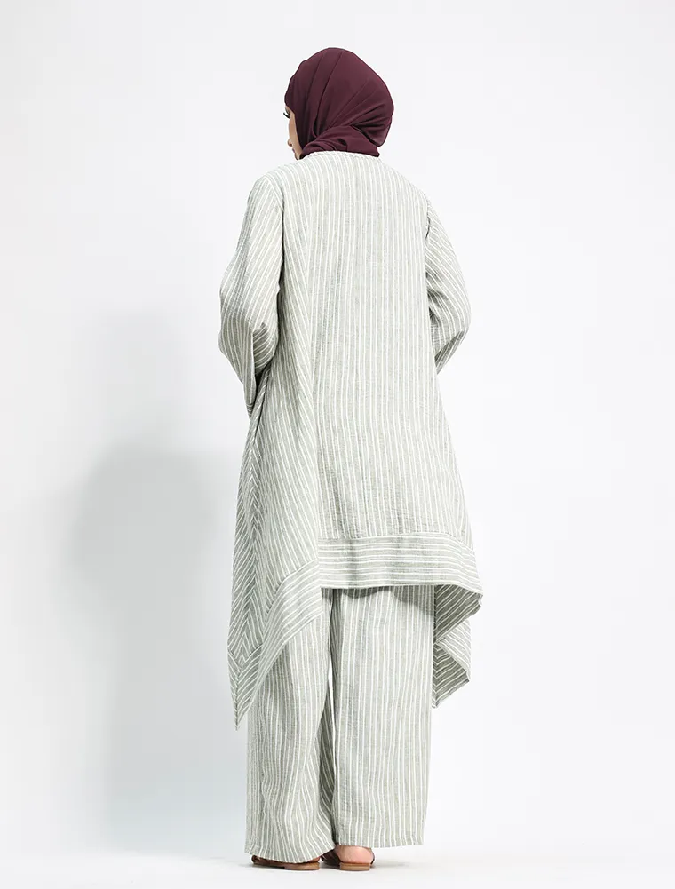 Khaki Lina Striped Co Ord Set